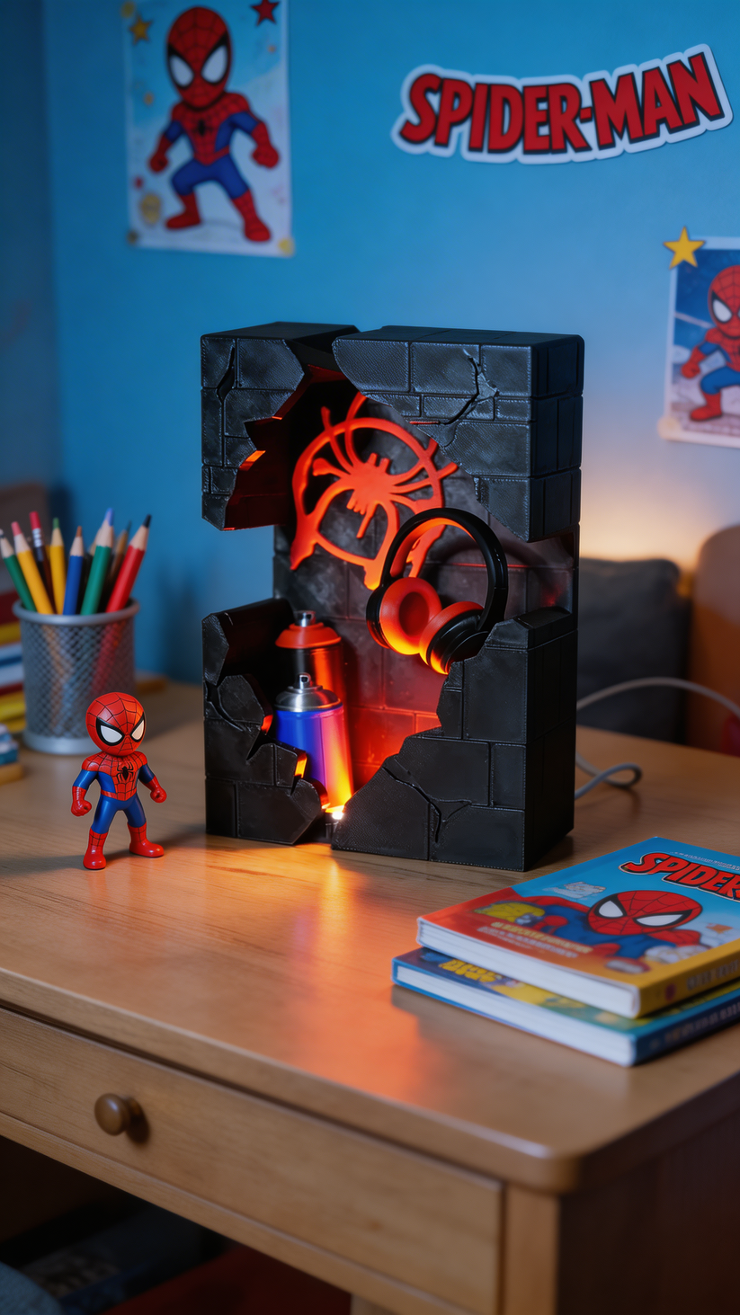 Miles Morales Night Light – Spider-Hero Lightbox